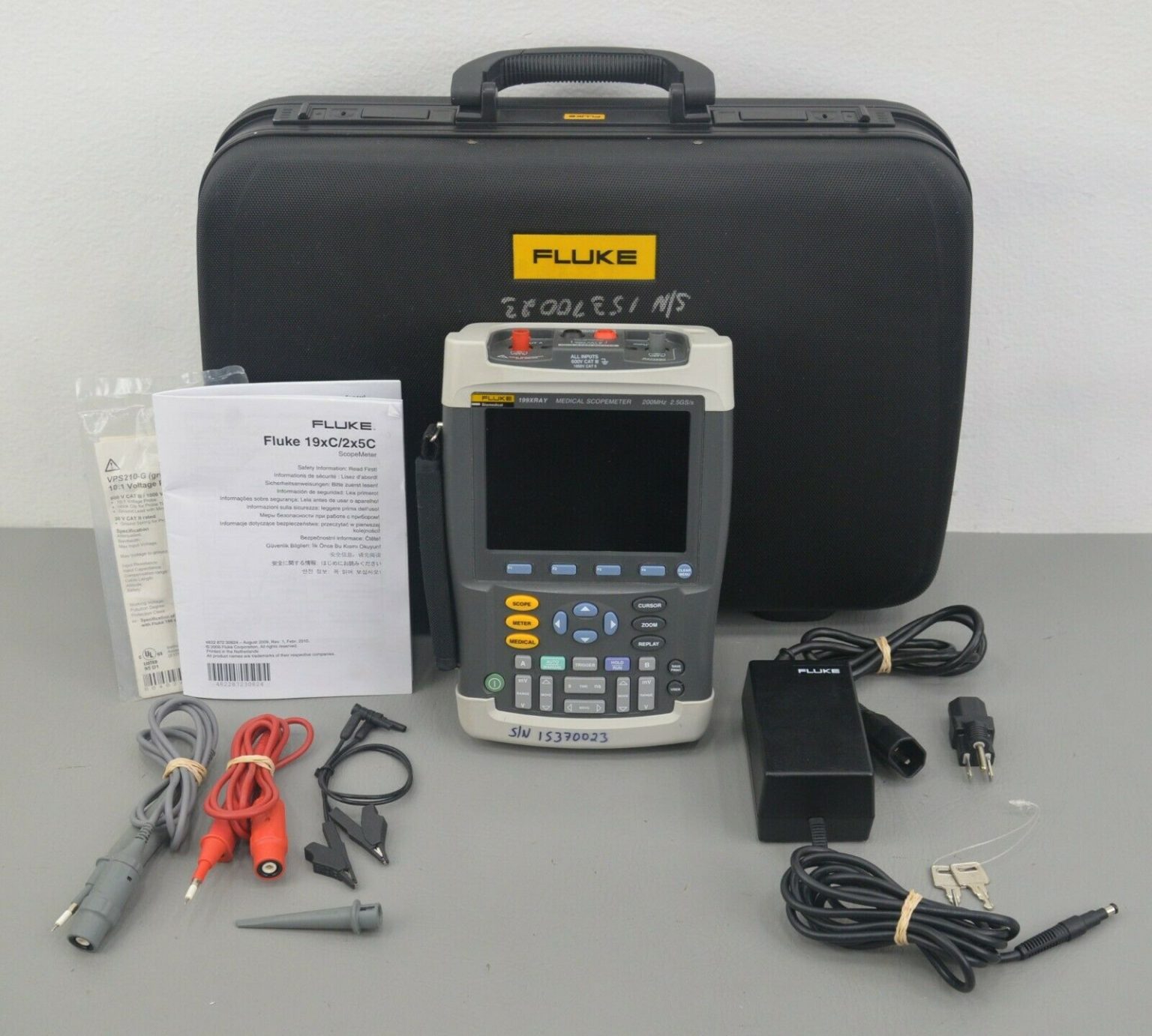 Fluke 199XRAY Medical Scopemeter Dual Input Oscilloscope 200MHz 2 5GS S