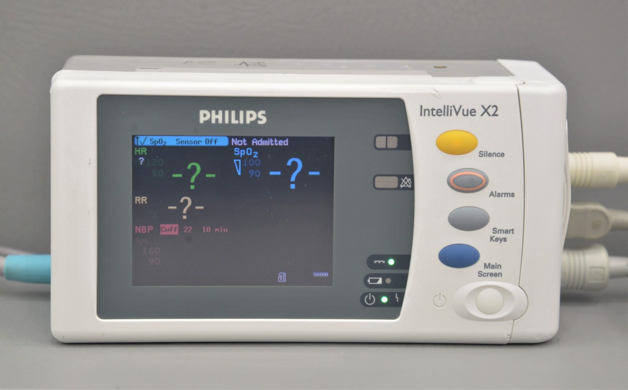 Philips IntelliVue X2 M3002A Patient Monitor 865039 E.C.G. Sp O2 Temp w ...