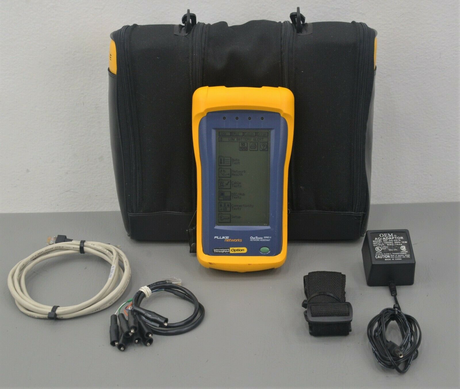 Fluke Networks OneTouch Series II Network Assistant 10/100 w/ Battery & Accs