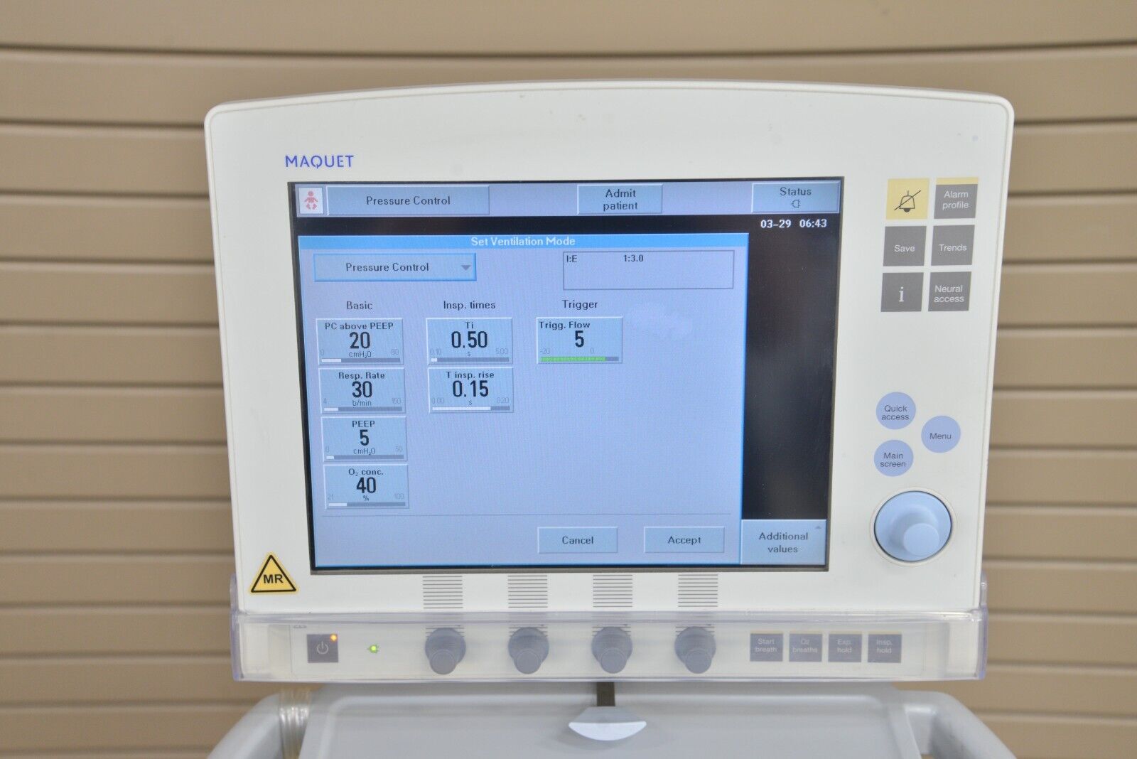 Replacement for Maquet Servo-i Ventilator touch screen with Front