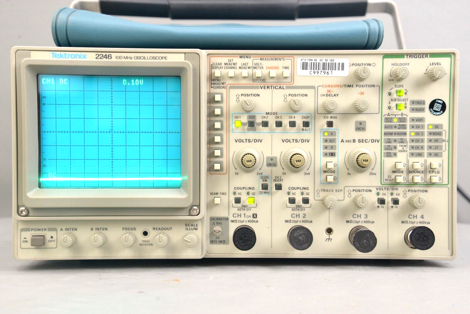 Tektronix 2246 MODA 100MHz Oscilloscope with Accessories