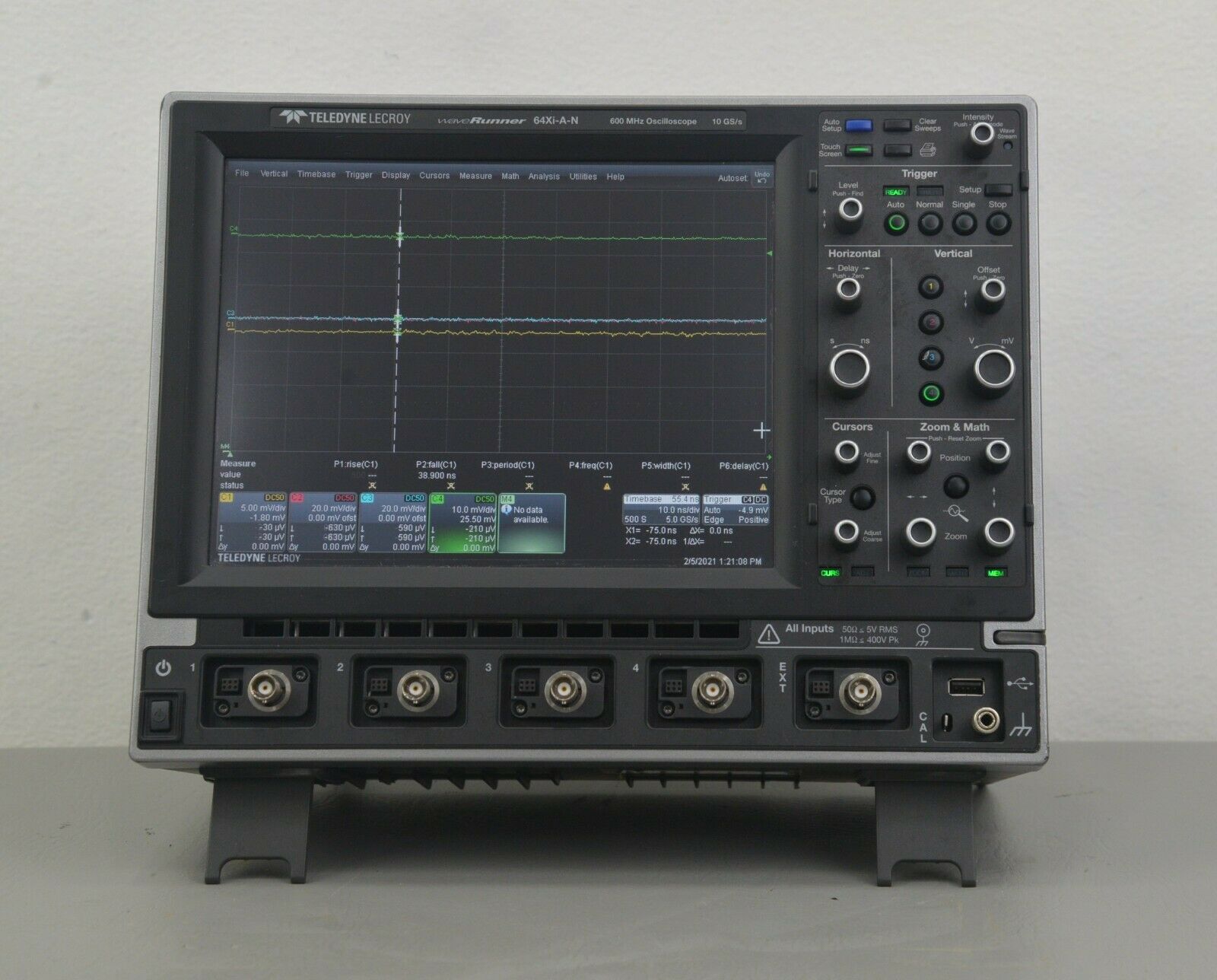 Teledyne Lecroy WaveRunner 64Xi-A-N 600 MHz Oscilloscope 4 Channel 10 GS/s