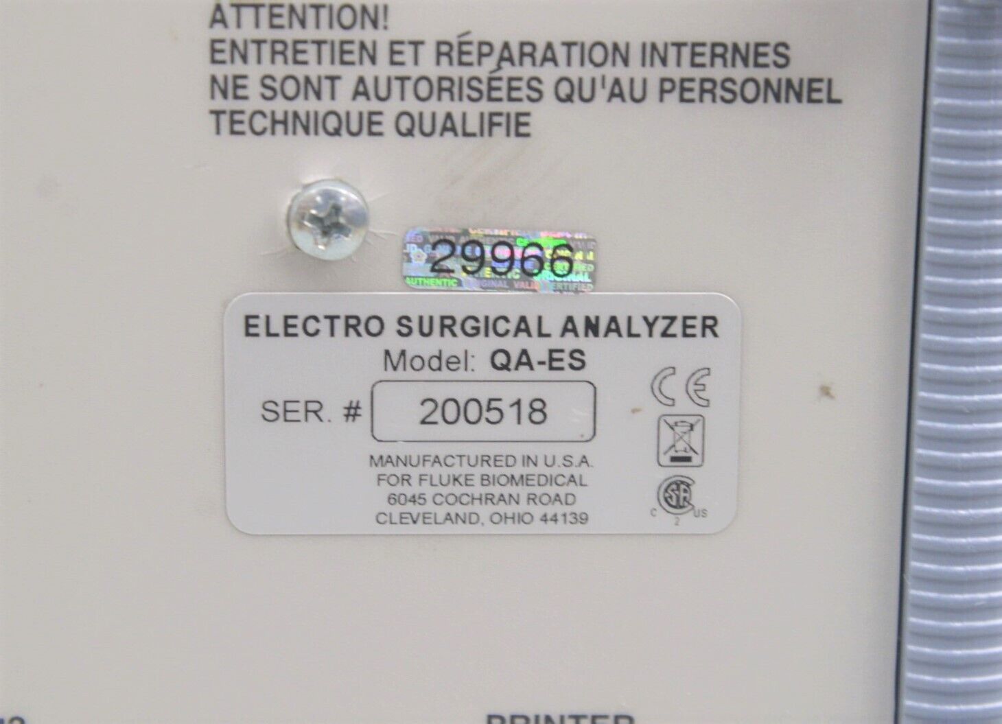 QA-ES III Electrosurgery Cable Kit