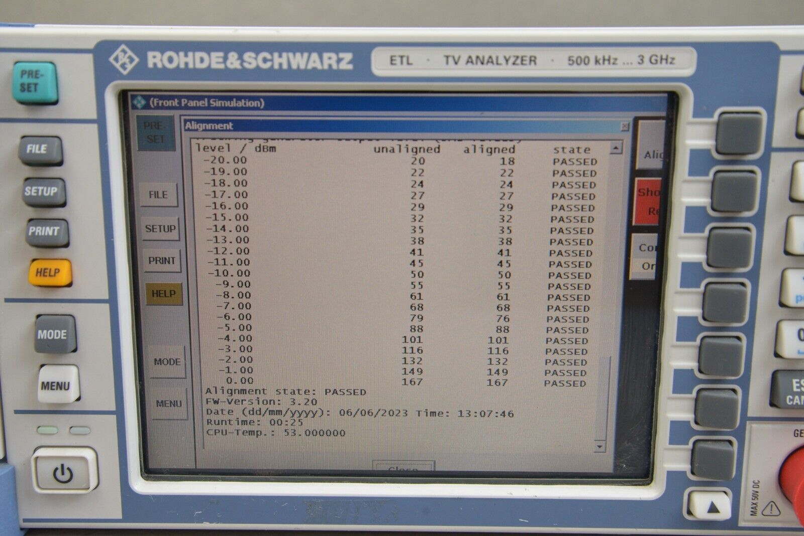 Rohde & Schwarz ETL 500khz 3GHz TV Analyzer/Receiver, Spectrum Analyzer  w/Option