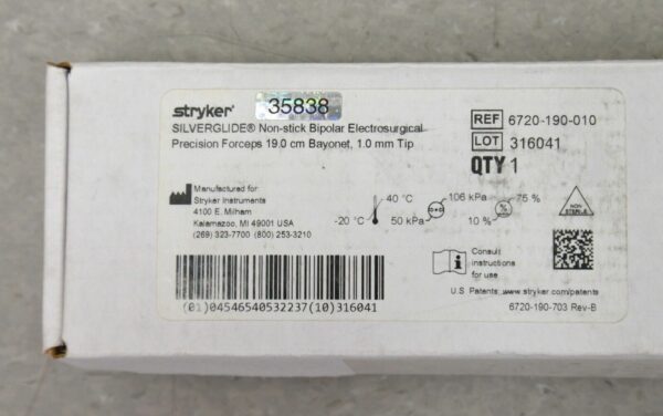 Stryker SilverGlide Non-Stick Bipolar Electrosurgical Precision Forceps ...