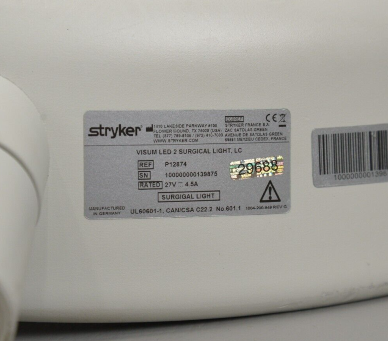 Stryker Visum LED 2 Surgical Light REF P12874 – Rhino Trade LLC