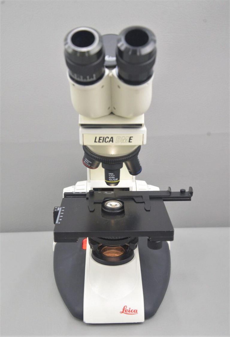 Leica DME Upright Compound Binocular Microscope W/ 4x 10x 40x 100x ...