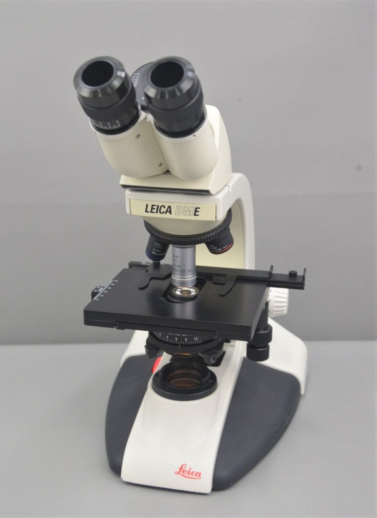 Leica DME Upright Compound Binocular Microscope w/ 4x 10x 40x 100x