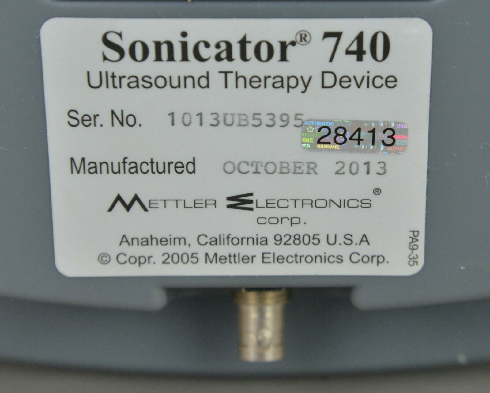 Mettler Electronics Sonicator 740 Ultrasound Therapy Device – Premier used  medical