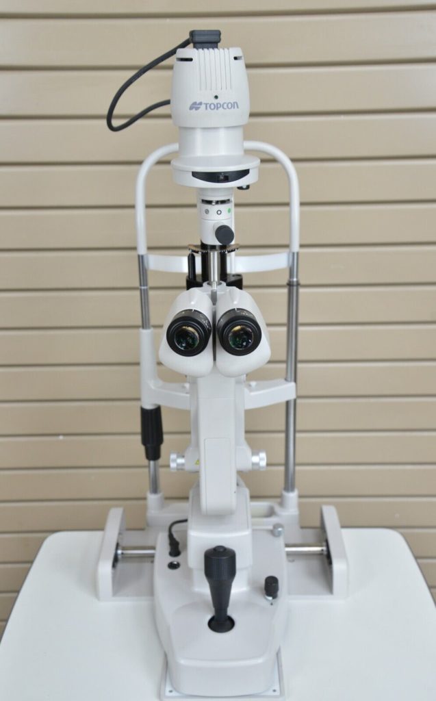 Topcon Sl D7 Slit Lamp W Haag Streit At 900 870 Applanation Tonometer